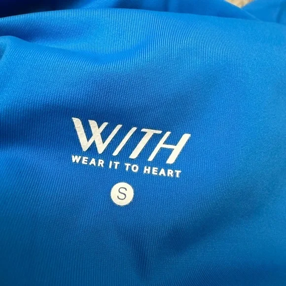 Wear It To Heart WITH Double Stripe Leggings Electric Blue Neon Small Rollergirl - Picture 10 of 11